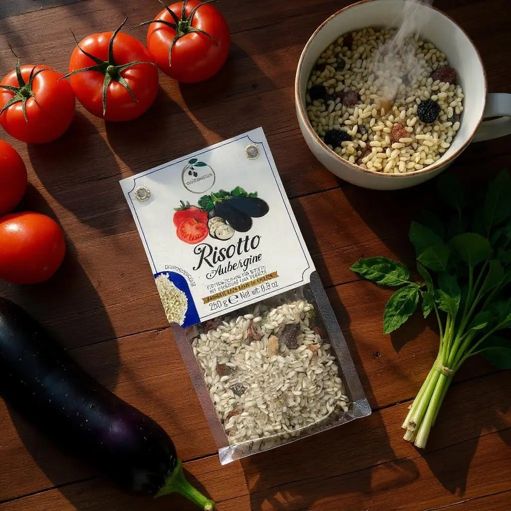 Risotto mit Aubergine Gourmeza