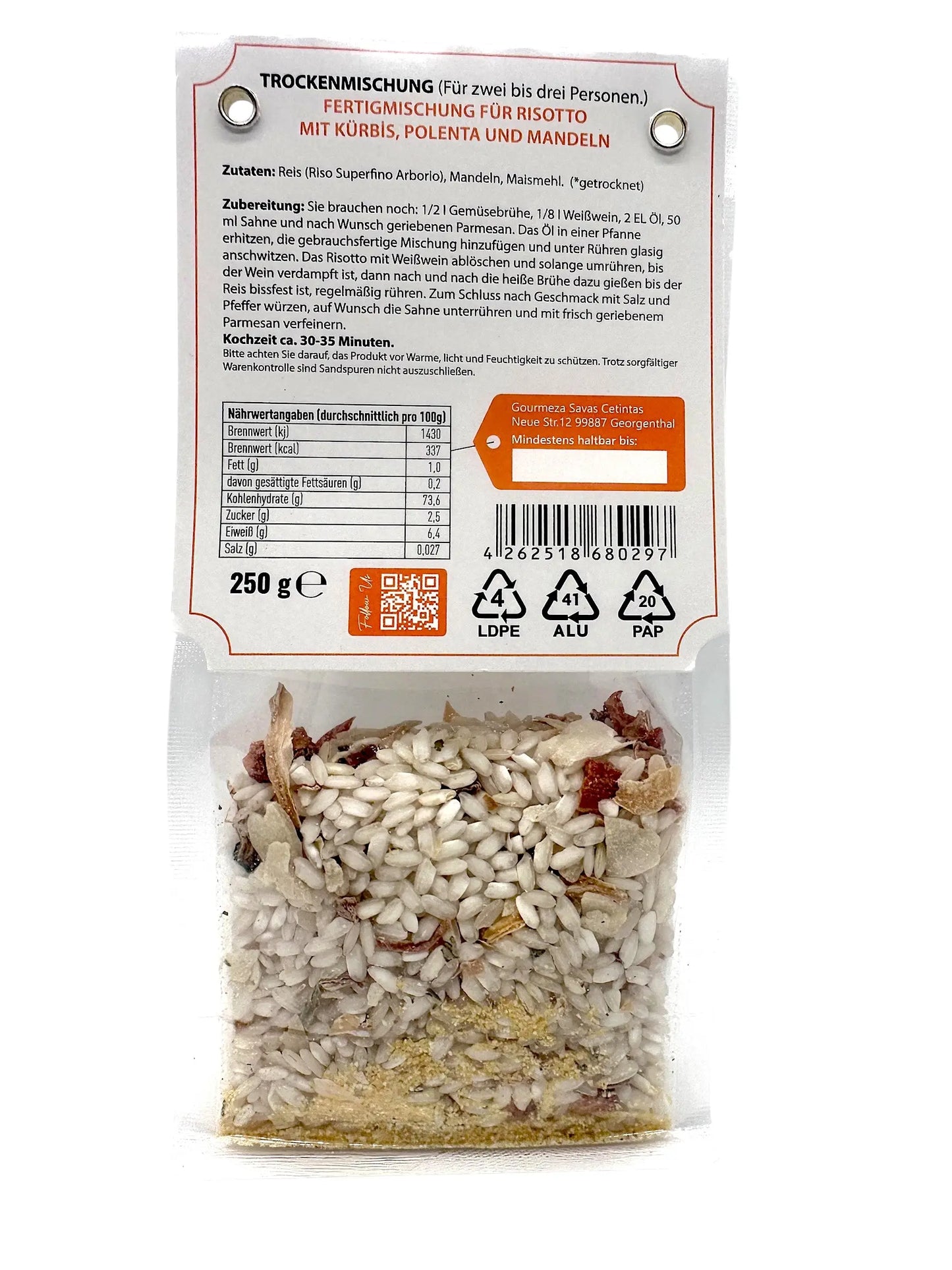 Risotto mit Kürbis und Mandel Gourmeza