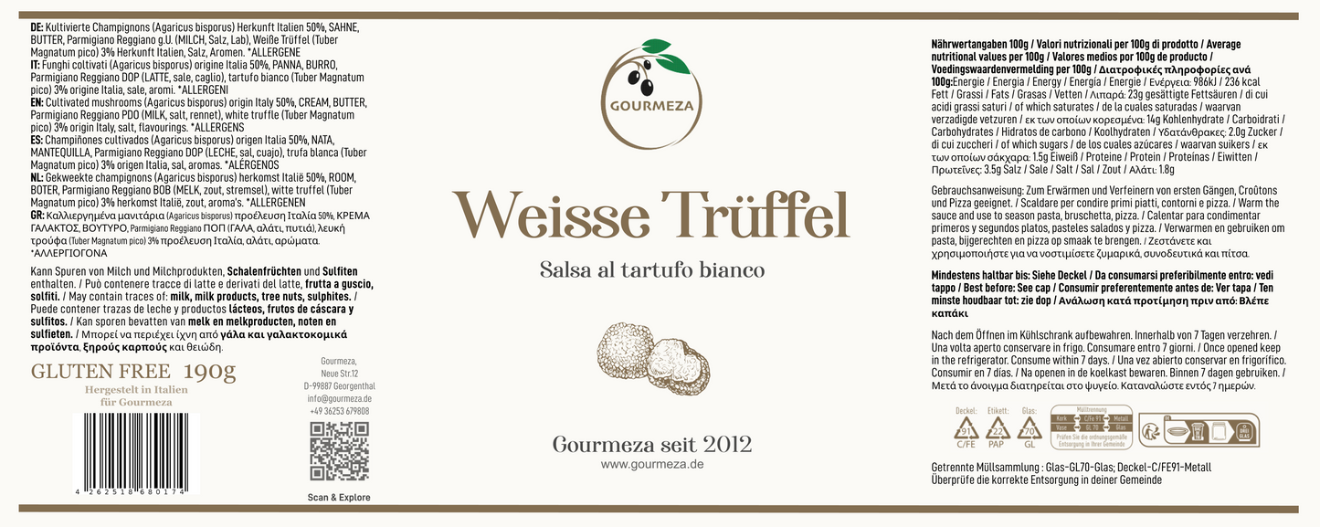 Weisse Trüffelsauce Gourmeza