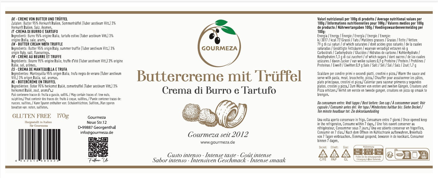 Buttercreme mit Trüffel Gourmeza