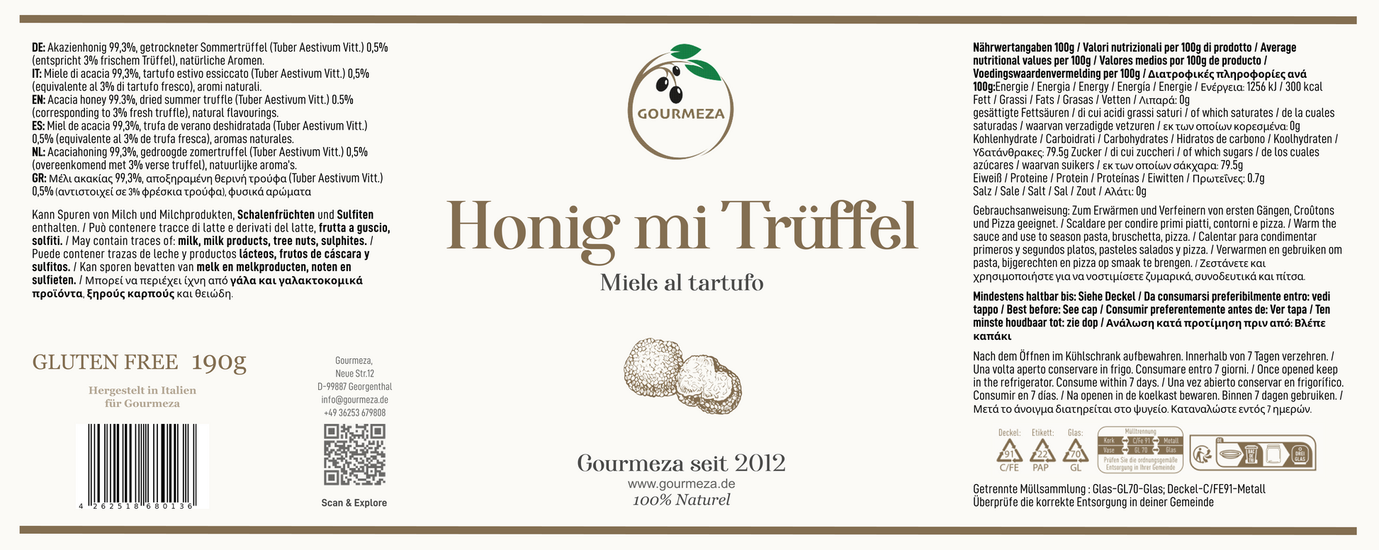 Honig mit Trüffel Gourmeza