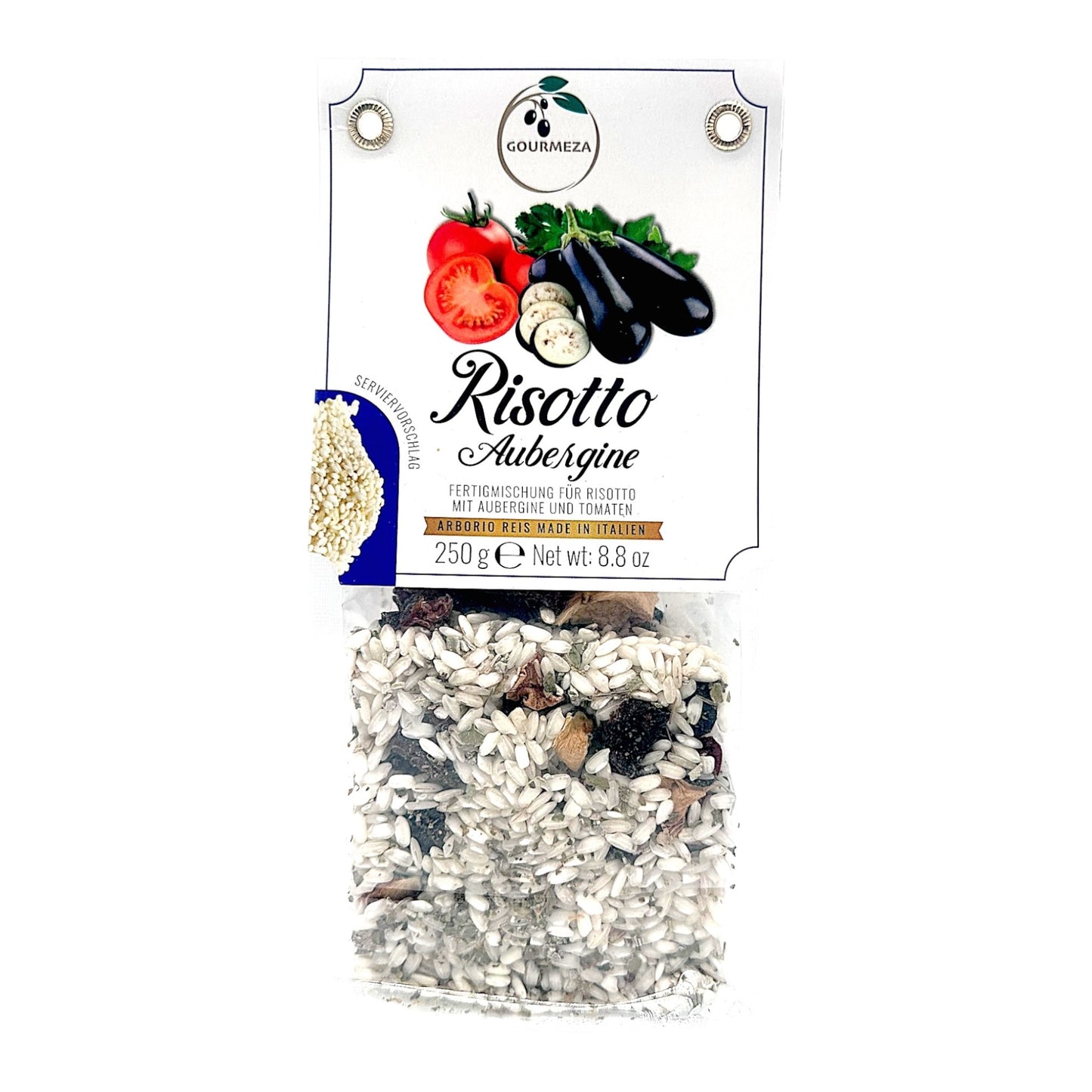 Risotto mit Aubergine und Tomaten