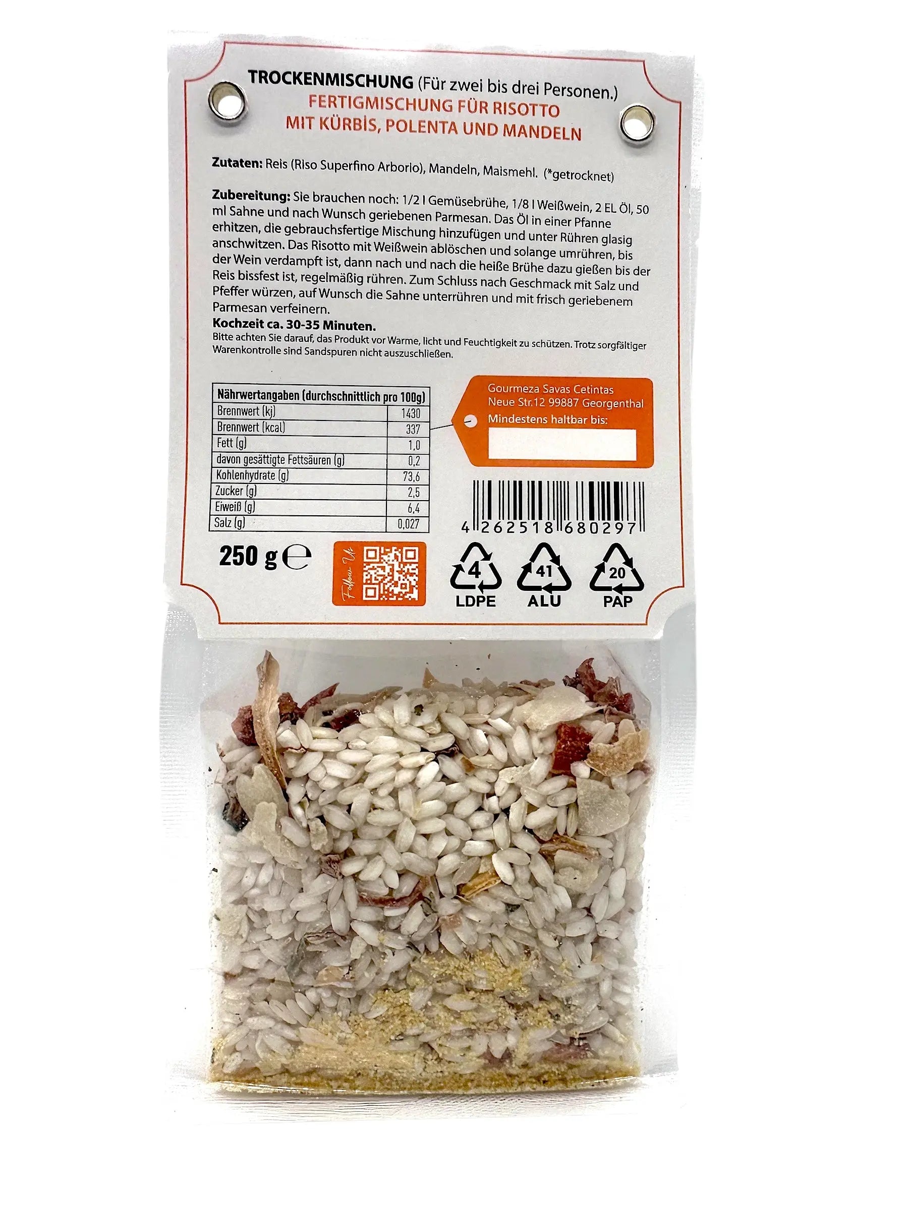 Risotto mit Kürbis und Mandel Gourmeza